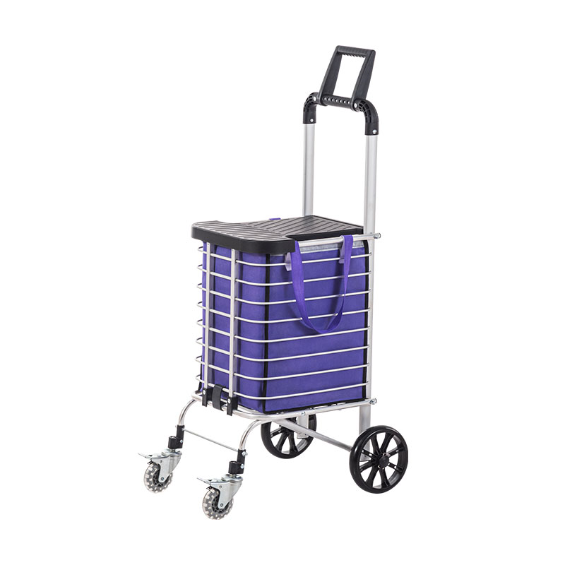 4 ivili Ukusonga Aluminiyam Ingxubevange kwinqwelo yokuThenga Trolley kunye Bag